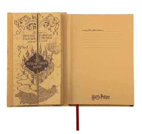 Cinereplicas Cahier A Harry Potter 5 Maraudeur Carte Doré